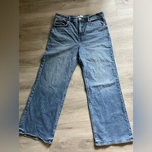 LOFT High Rise Wide Leg Jeans in Bright Mid Indigo Wash size 31 (12)